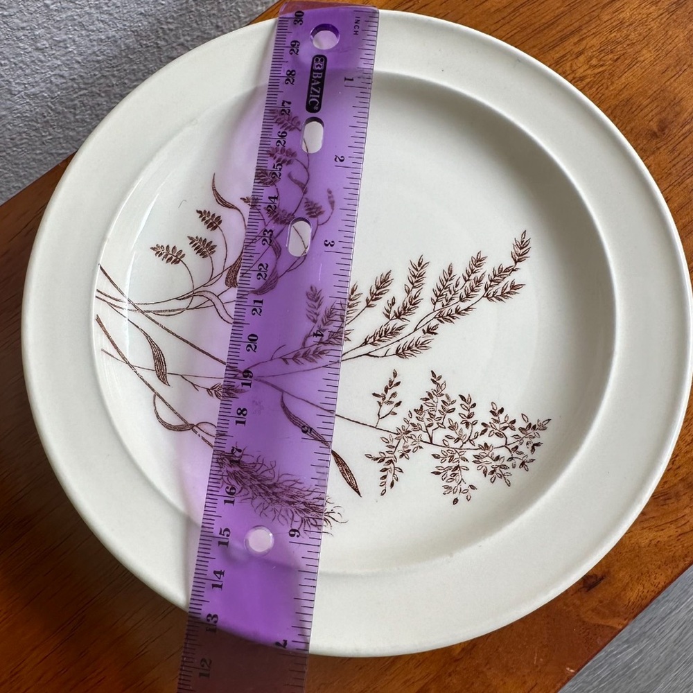 Set of 4 Vintage J & G Meakin England Windswept Brown 7in Plates Antique - Picture 5 of 5